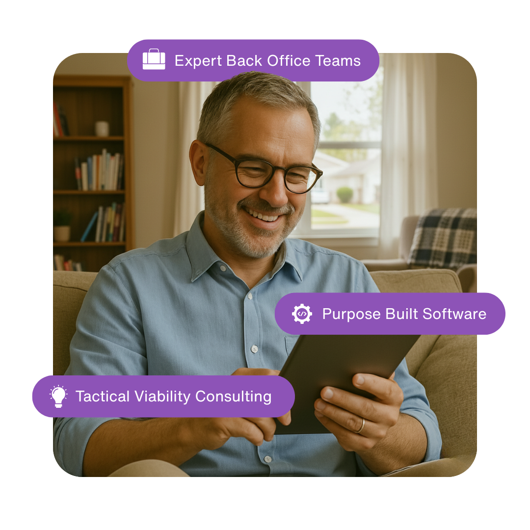 Professional NDIS provider successfully using Stratex's three pillars: Expert Back Office Teams, Purpose Built Software, and Tactical Viability Consulting